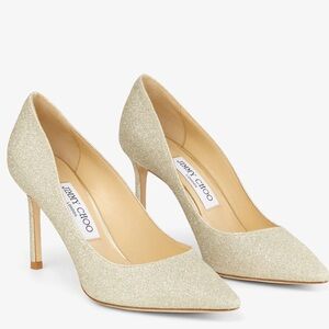 Jimmy Choo Romy 85 SIZE 39.5 Glitter Pointy Toe Pumps